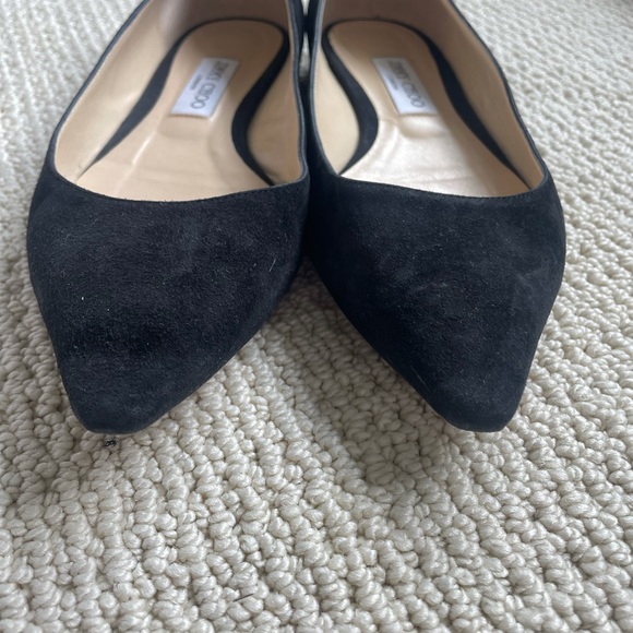 Jimmy Choo Romy Black Suede Pointed Flats- Size 39 - Picture 5 of 10